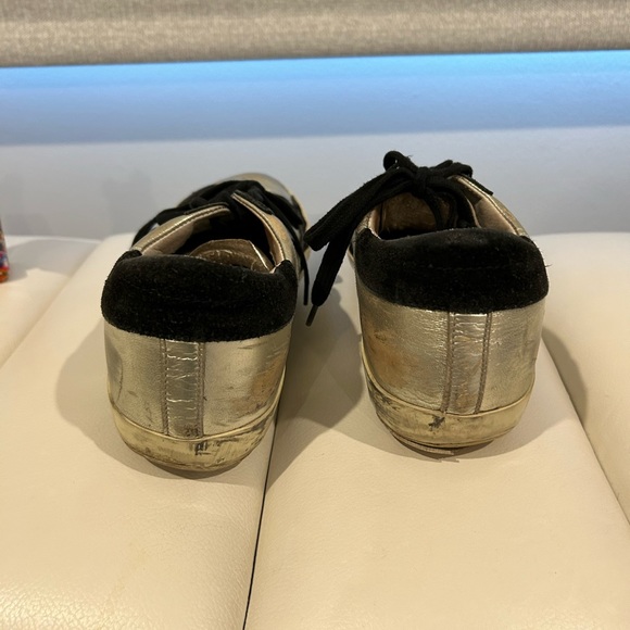 Golden Goose superstar sneakers silver with black. Size 38 - Picture 4 of 6